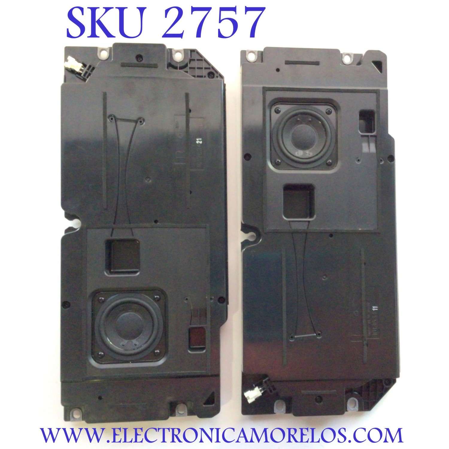 KIT DE BOCINAS (2 PIEZAS) PARA TV SONY BRAVIA / NUMERO DE PARTE 1013634 / 101363411 (L) / 101363421 (R) / VBX2220 / VBX2303 / VM2216 / VM2228 / PANEL YDCS085MDU02 / MODELO XR-85X95K / XR85X95K